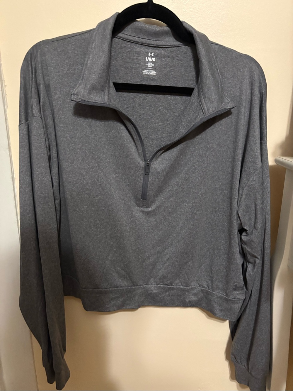 Under Armour Women's Charcoal Gray Half-Zip Pullover